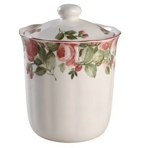 Vintage Nikko Fine Tableware Precious Pattern Lidded Canister XL.